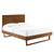 Alana King Wood Platform Bed With Angular Frame MOD-6617-WAL