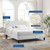 Peyton Performance Velvet Queen Platform Bed MOD-6597-WHI