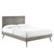 Marlee King Wood Platform Bed With Splayed Legs MOD-6629-GRY