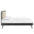 Willow King Wood Platform Bed With Splayed Legs MOD-6638-BLK-BEI