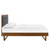 Willow King Wood Platform Bed With Angular Frame MOD-6635-WAL-CHA