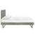 Marlee Full Wood Platform Bed With Angular Frame MOD-6625-GRY