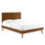 Marlee King Wood Platform Bed With Splayed Legs MOD-6629-WAL