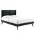 Marlee King Wood Platform Bed With Splayed Legs MOD-6629-BLK