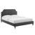 Sienna Performance Velvet Queen Platform Bed MOD-6713-CHA