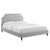 Sienna Performance Velvet Queen Platform Bed MOD-6713-LGR