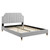 Sienna Performance Velvet Queen Platform Bed MOD-6713-LGR