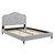 Portia Performance Velvet Queen Platform Bed MOD-6710-LGR