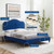 Portia Performance Velvet Queen Platform Bed MOD-6710-NAV