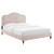 Portia Performance Velvet Queen Platform Bed MOD-6710-PNK