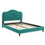 Portia Performance Velvet Queen Platform Bed MOD-6710-TEA