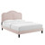 Portia Performance Velvet Queen Platform Bed MOD-6711-PNK