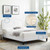 Portia Performance Velvet Queen Platform Bed MOD-6711-WHI