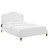 Portia Performance Velvet Queen Platform Bed MOD-6710-WHI