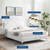 Portia Performance Velvet Queen Platform Bed MOD-6709-WHI