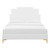 Lindsey Performance Velvet Queen Platform Bed MOD-6703-WHI