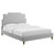 Lindsey Performance Velvet Queen Platform Bed MOD-6704-LGR