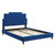 Lindsey Performance Velvet Queen Platform Bed MOD-6704-NAV