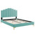 Elise Queen Performance Velvet Platform Bed MOD-6693-MIN