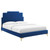 Lindsey Performance Velvet Queen Platform Bed MOD-6703-NAV