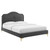 Portia Performance Velvet Queen Platform Bed MOD-6709-CHA