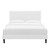 Phillipa Performance Velvet Queen Platform Bed MOD-6708-WHI