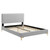 Phillipa Performance Velvet Queen Platform Bed MOD-6706-LGR