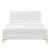 Phillipa Performance Velvet Queen Platform Bed MOD-6706-WHI