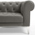 Idyll Tufted Button Upholstered Leather Chesterfield Loveseat EEI-3442-GRY
