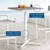 Raleigh Outdoor Patio Aluminum Bar Table EEI-3575-WHI