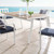 Roanoke 73" Outdoor Patio Aluminum Dining Table EEI-3572-WHI-NAT