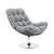 Brighton Wicker Rattan Outdoor Patio Swivel Lounge Chair EEI-3616-LGR-GRY