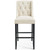 Baronet Tufted Button Upholstered Fabric Bar Stool EEI-3741-BEI