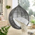 Garner Teardrop Outdoor Patio Swing Chair Without Stand EEI-3637-GRY-WHI