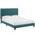 Melanie Tufted Button Upholstered Fabric Platform Bed