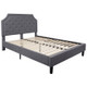 Queen Platform Bed-Light Gray SL-BK4-Q-LG-GG - Furniture East Inc.