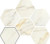 Marble Effect Matt Hexagonal Tiles in Liverpool by Carmen Ceramica