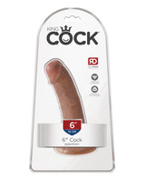 King Cock 6" Dildo - Ivory - Package