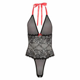 Barely Bare V Plunge Lace & Mesh Teddy 