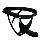 Size Matters Silicone Hollow Strap On - Black 