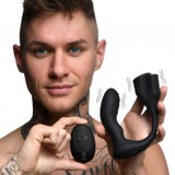 Trinity Men 7X Silicone Prostate Plug with Ball Stretcher and Remote Control 