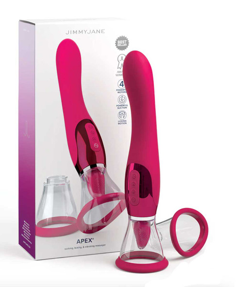 JimmyJane Apex Dual Vibrator with  Suck Cups