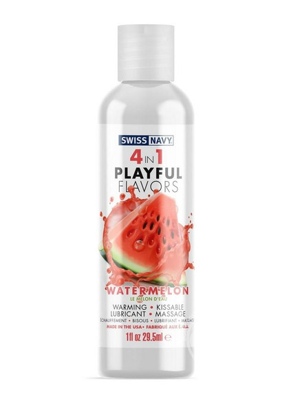 Swiss Navy 4 In 1 Flavored Lubricant - Watermelon Flavored
