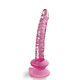 Icicles No 86 Glass Wand With Bendable Silicone Suction Cup - Pink