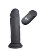 Strap U Power Player 28X Vibrating Silicone Rechargeable Dildo 6.5in With Remote Control - Black