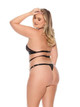 Barely Bare Strappy Halter Teddy - Plus Size - Back