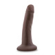 Skin 5.5" Dildo with Suction Cup - Dark Brown