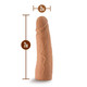 Lock On Dynamite Dildo with Suction Cup Adapter  Measurements