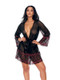 Barely Bare Lace Trim Sheer Robe - One Size