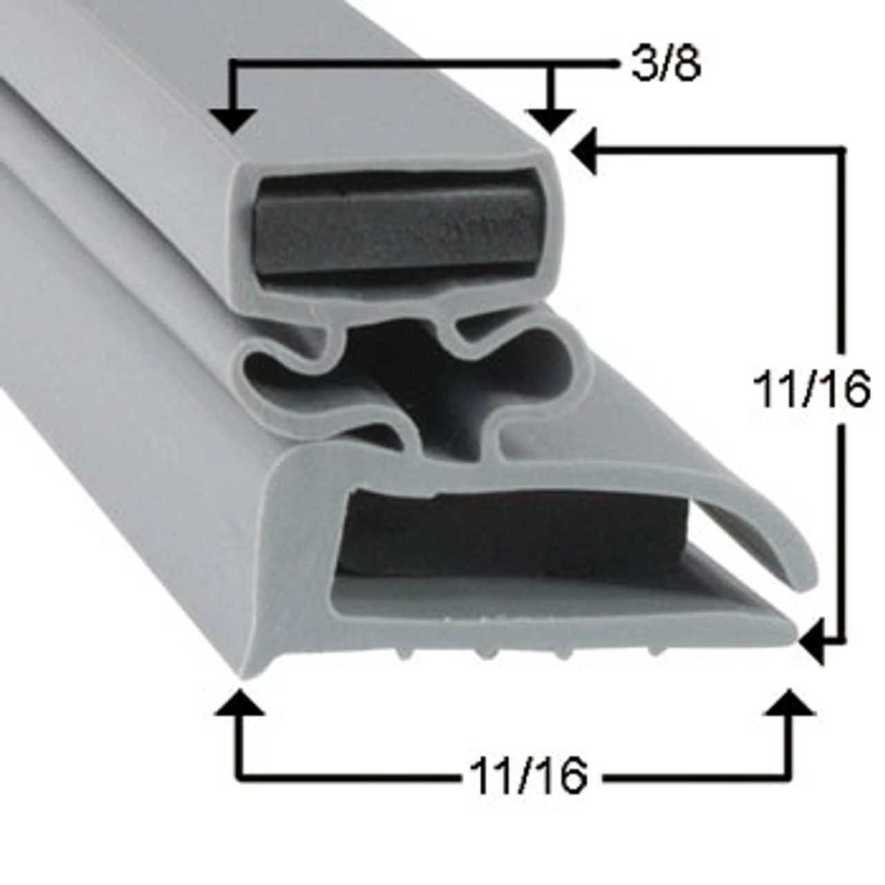 Perlick Cooler and Freezer Door Gasket Profile 702 15 1/4 x 24 1/4 (Style 10095)_2